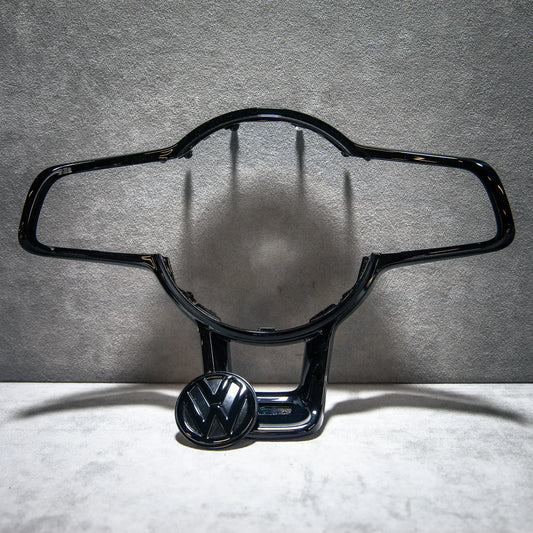 Hoogglans zwart stuurframe + logo VW sturen